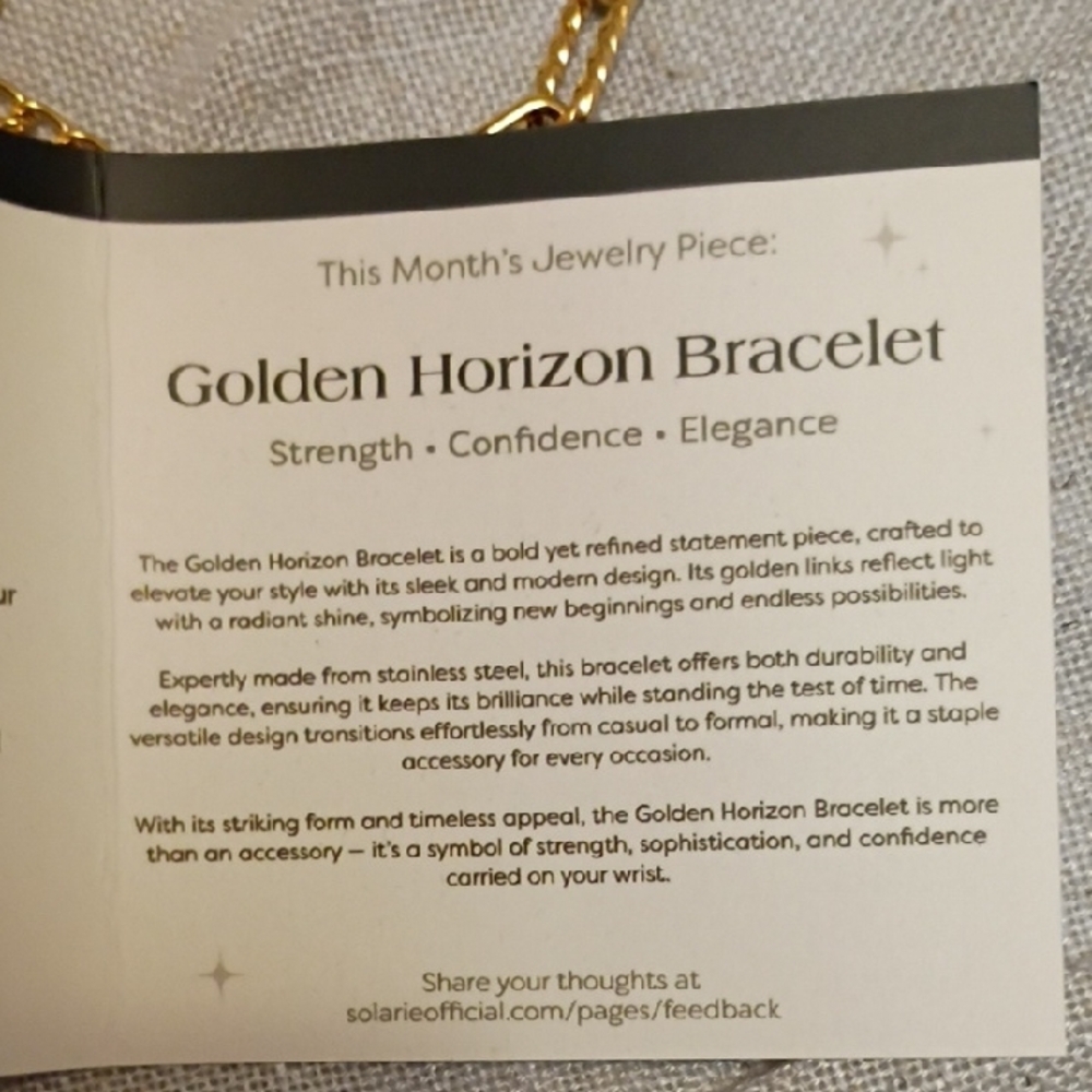 Solarie Gold Chain Bracelet - Picture 7 of 7